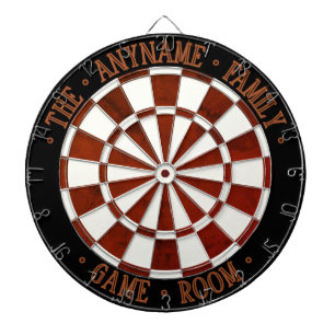 Rustikaler SPIELERAUM Braune Weiße & Schwarze Umra Dartscheibe