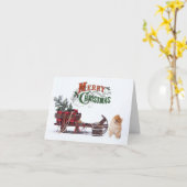 Rustikaler Spitz Weihnachten Karte (Gelbe Blume)