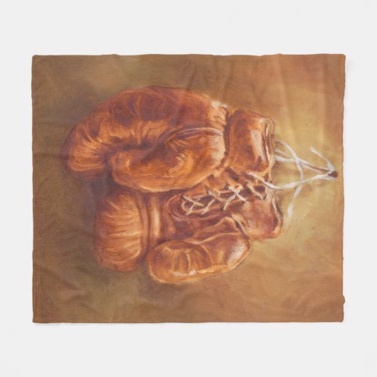 Rustikaler Sport | Boxhandschuh Fleecedecke (Vorderseite (Horizontal))