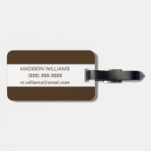 Rustikaler Sport | Boxhandschuh Gepäckanhänger (Rückseite horizontal)