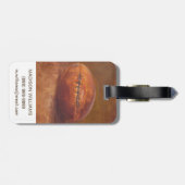 Rustikaler Sport | Fußball Gepäckanhänger (Rückseite horizontal)