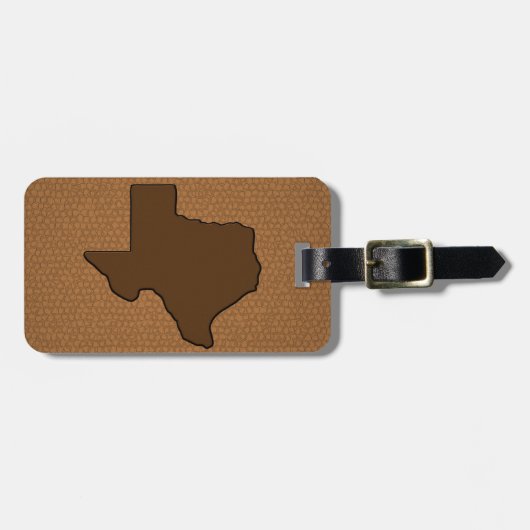 Rustikaler Staat von Texas Gepäckanhänger (Vorderseite horizontal)