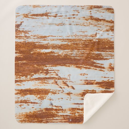 Rustikaler Stahl: Grunge Wall Texture Sherpadecke (Vorderseite)