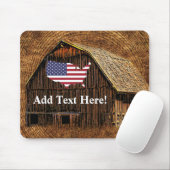 Rustikaler Stall American Flag Mouse Pad Mousepad (Mit Mouse)