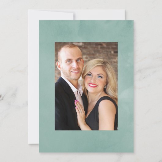 Rustikaler Stall Eukalyptus Anemone Wedding Einladung (Rückseite)