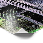 Rustikaler Stall Fotodruck (Ecke)