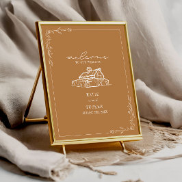 Rustikaler Stall Goldenrod Hochzeit im Herbst Will Poster