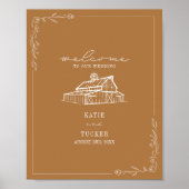 Rustikaler Stall Goldenrod Hochzeit im Herbst Will Poster (Vorne)