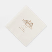 Rustikaler Stall Goldenrod Wedding Serviette (Ecke)