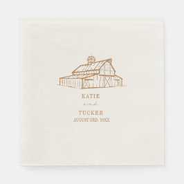 Rustikaler Stall Goldenrod Wedding Serviette