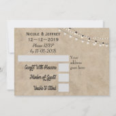 Rustikaler Stall Hochzeit Sonnenblumen Mason Jar (Rückseite)