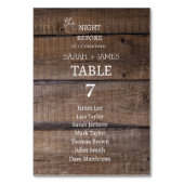 Rustikaler Stall in der Nacht vor Hochzeitssitzpla Tischnummer (Rückseite)