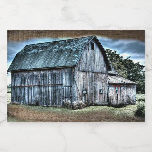 Rustikaler Stall Lebensmitteletikett (Einzelnes Label)