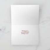 Rustikaler Stall mit Red Fox Snow Scene Urlaub Karte (Innenseite)