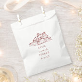Rustikaler Stall Mute Red Hochzeit im Herbst Geschenktütchen (Ausgeschnitten)