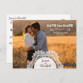 Rustikaler Stall Save the Date Ankündigungspostkarte (Vorne/Hinten)