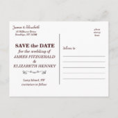 Rustikaler Stall Save the Date Ankündigungspostkarte (Rückseite)