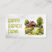 Rustikaler Stall und Vieh auf dem Bauernhof Visitenkarte (Vorderseite)