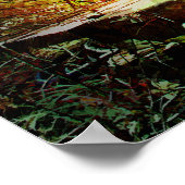 Rustikaler Stall und Wasserpumpe Poster (Ecke)