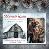 Rustikaler Stall Warmest wünscht Farm Weihnachten 