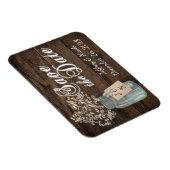 Rustikaler Stall Wedding Wood Mason Jar Babys Atem Magnet (Rechte Seite)