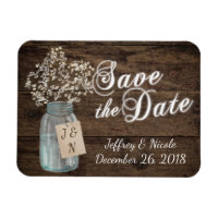 Rustikaler Stall Wedding Wood Mason Jar Babys Atem