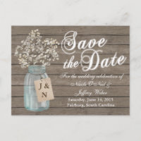 Rustikaler Stall Wedding Wood Mason Jar Babys Atem