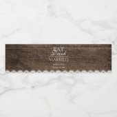 Rustikaler Stall Wedding Wood Mason Jar Babys Atem Wasserflaschenetikett (Einzelnes Label)