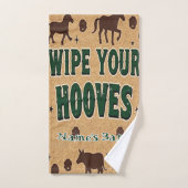 Rustikaler Stall Willkommen mit Individuelle Name Badhandtuch Set (Handtuch)