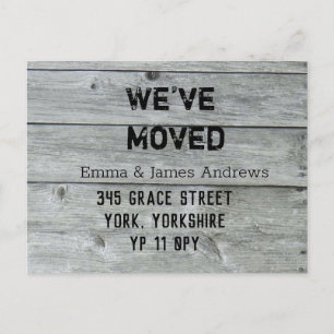 Rustikaler Stall Wir haben neue Adressankündigung  Ankündigungspostkarte