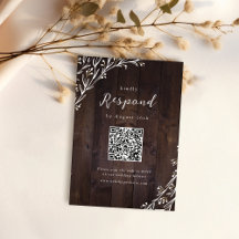 Rustikaler Stall Wood Boho Floral Land QR Code
