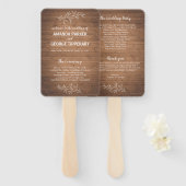 Rustikaler Stallenholz-Hochzeitsfan Fächer (Vorne und Hinten)