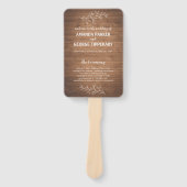 Rustikaler Stallenholz-Hochzeitsfan Fächer (Vorderseite)
