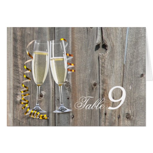 rustikaler Stallholz Champagner Western Hochzeit (Vorderseite (Horizontal))