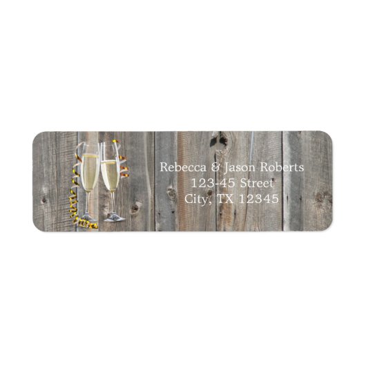 rustikaler Stallholz Champagner Western Hochzeit (Vorne)