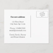 Rustikaler Stallholzwechsel bei der Adressenversch Ankündigungspostkarte (Rückseite)