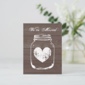 Rustikaler Stallholzwechsel bei der Adressenversch Ankündigungspostkarte (Stehend Vorderseite)