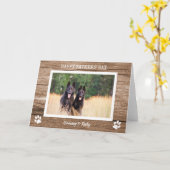 Rustikaler Stallhund Vater Foto Vatertag Karte (Gelbe Blume)