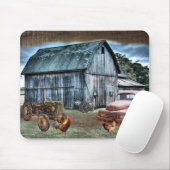 Rustikaler Stallroster Hen Farm Truck Mousepad (Mit Mouse)