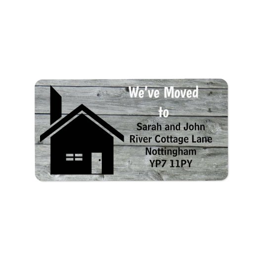 Rustikaler Stallschornstein Wir haben Adressenmark Adressaufkleber (Vorne)