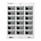 Rustikaler Stallschornstein Wir haben Adressenmark Adressaufkleber (Vorne)