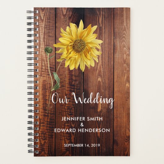 Rustikaler Stallsonnenblütenplaner Planer (Vorderseite)