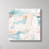 Rustikaler Starfish Aquamarin Blue Leinwanddruck (Vorderseite)