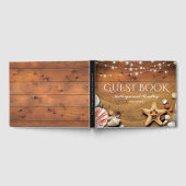 Rustikaler Starfish Beach strahlt tropische Hochze Gästebuch (Voll)