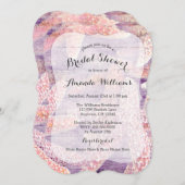 Rustikaler Starfish Lila Die Brautparty schneiden Einladung (Vorne/Hinten)