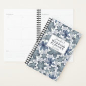 Rustikaler Staubblauer Blumenmuster-Hochzeitsplane Planer (Anzeige)