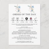 rustikaler staubblauer Wasserfarben-Blumenstrauß Begleitkarte (Vorderseite)