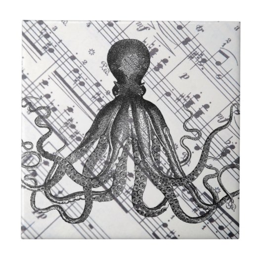 rustikaler Steampunk nautischer, moderner Vintager Fliese (Vorderseite)