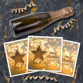 Rustikaler Stern und Weihnachtslicht Serviette