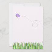 Rustikaler Storch mit Baby-Dusche für Bienen & But Einladung (Rückseite)